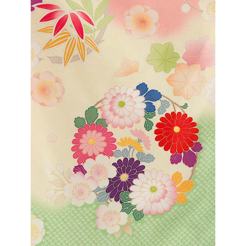 乙葉|着物レンタル|115〜125cm|七五三着物レンタルフルセット(クリーム