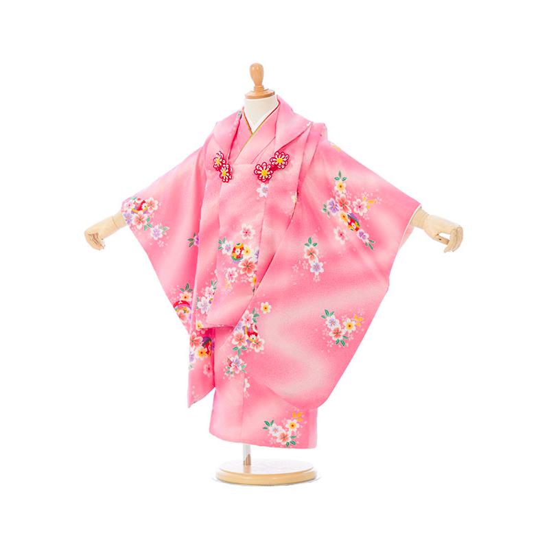 着物 七五三 3歳 女の子 フルセット 陽気な天使 中古品 子供着物 被布セット|陽気な天使|90〜100cm|七五三着物3歳|女の子(被布)フル