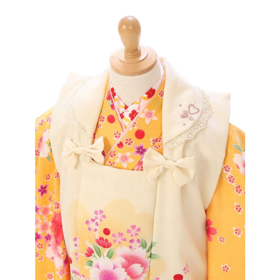被布セット|85〜95cm|七五三着物3歳|女の子(被布)フルセット(イエロー