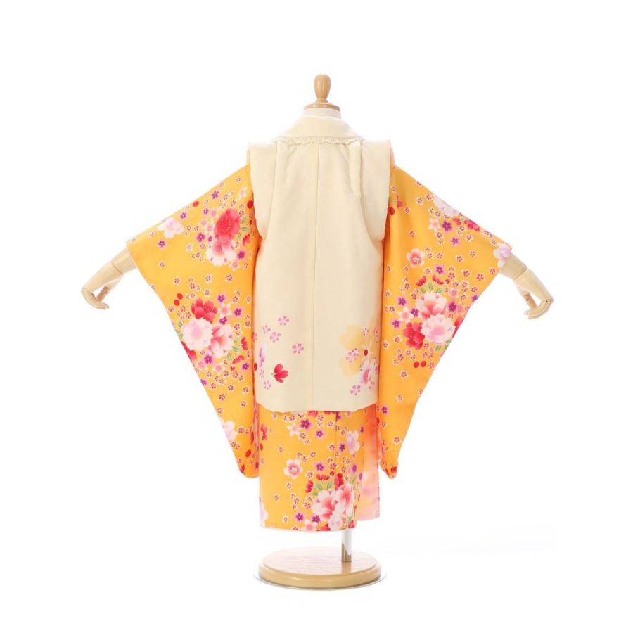 被布セット|85〜95cm|七五三着物3歳|女の子(被布)フルセット(イエロー