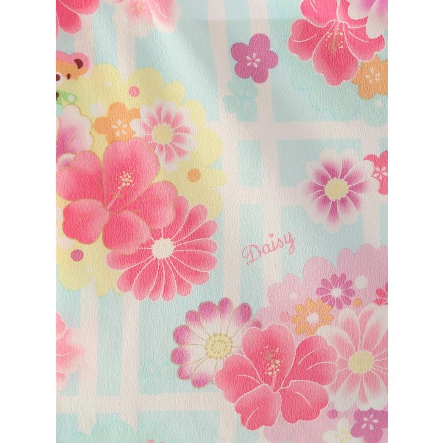 被布着物 3歳 パステル調七五三着物3歳 女の子(被布)フルセット（水色