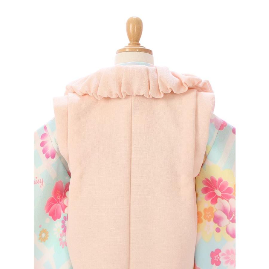 被布着物 3歳 パステル調七五三着物3歳 女の子(被布)フルセット（水色系）