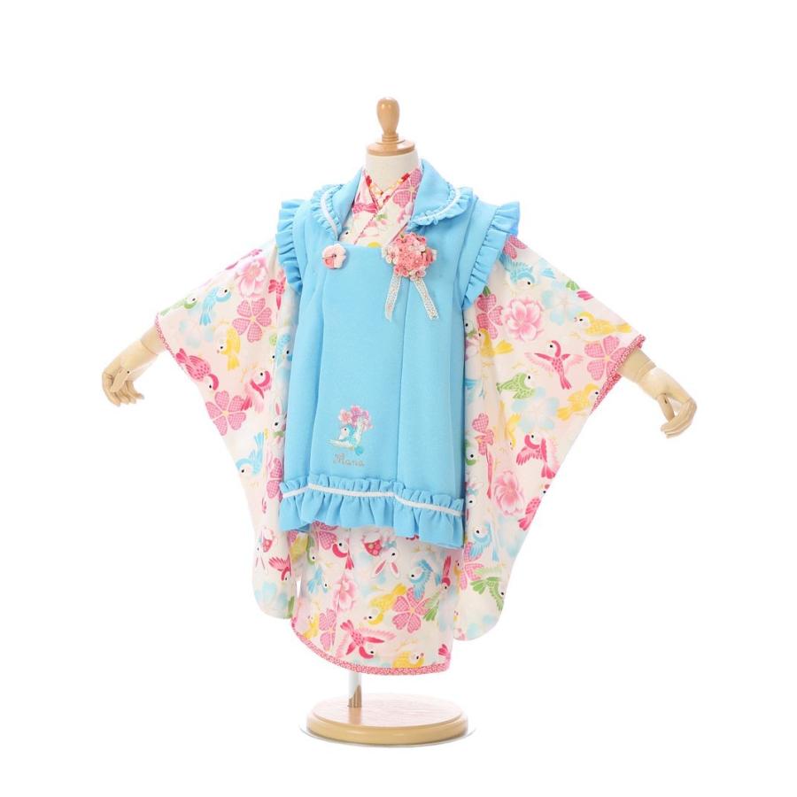 JAPAN STYLE|七五三着物3歳 女の子(被布)フルセット（白系）|女の子(三