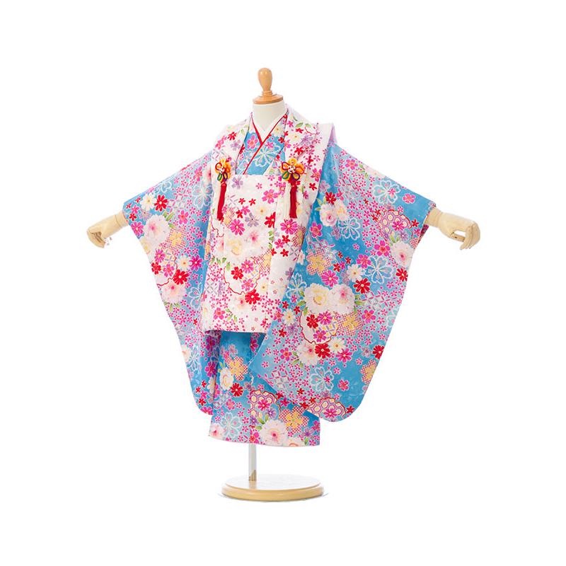 七五三 着物 3歳 753 3歳 七五三 着物 753 着物｜ h-198 被布：白 着物