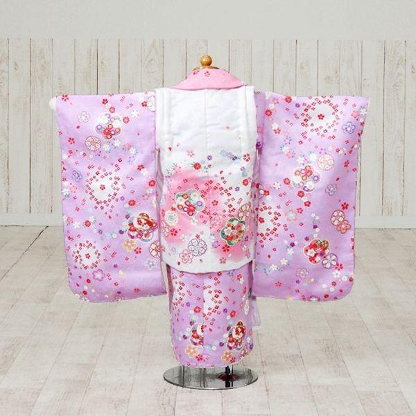 753 着物 3歳 七五三 3歳 753 着物｜ h-215 ブランド 花うさぎ 桜 小花