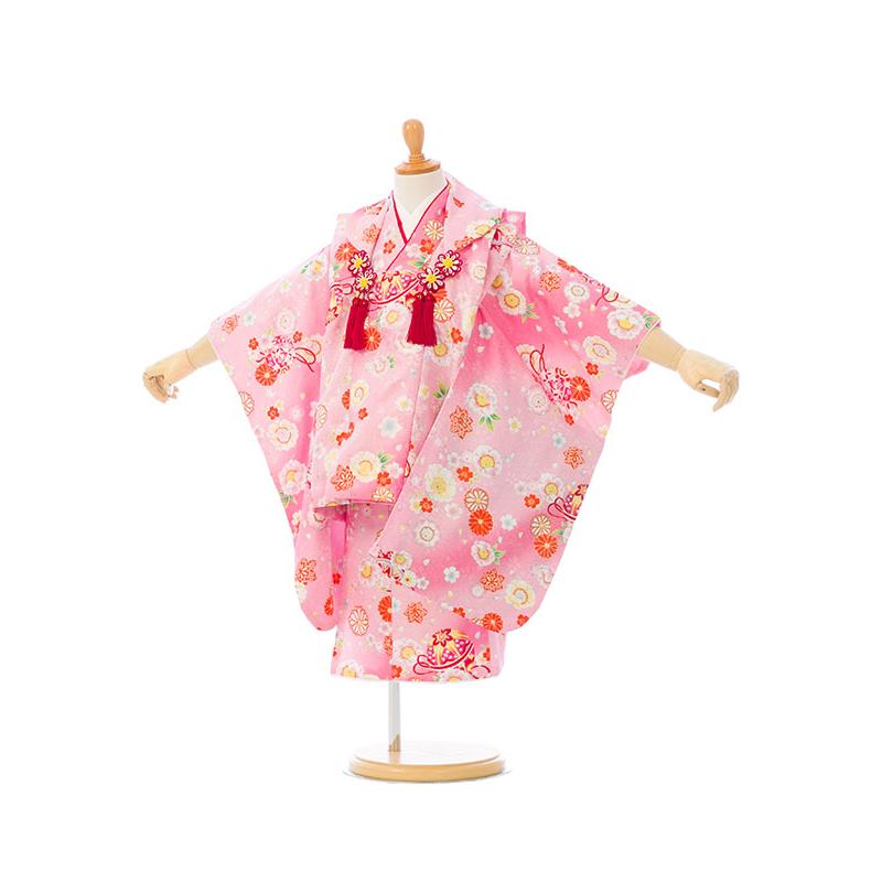 被布セット|90〜100cm|七五三着物3歳|女の子(被布)フルセット(ピンク系