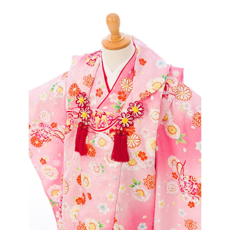 被布セット|90〜100cm|七五三着物3歳|女の子(被布)フルセット(ピンク系