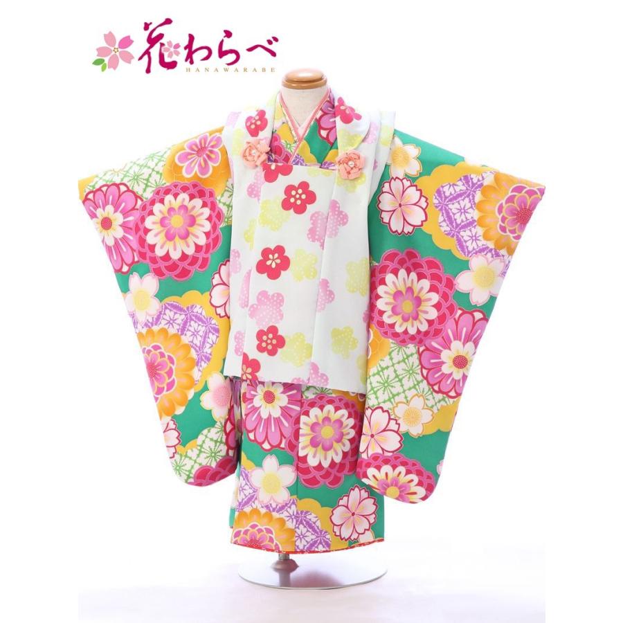 3歳】七五三 着物 被布エプロン 肌着 ヘッドパーツのセット 七五三 3歳