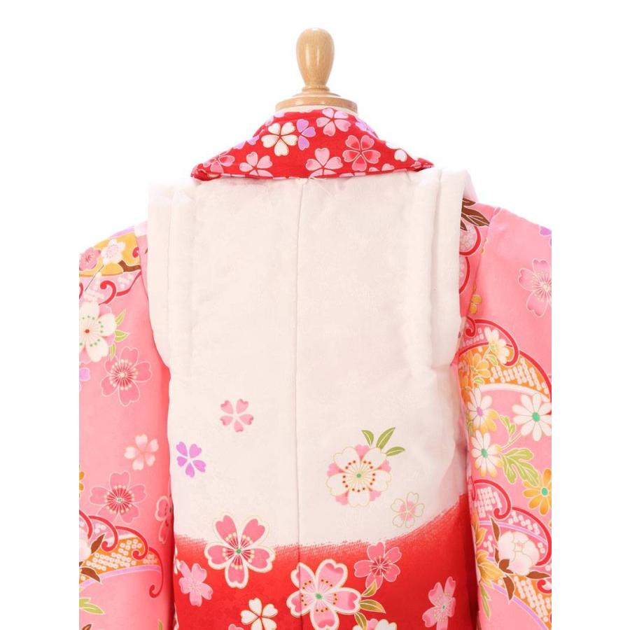 被布 牡丹梅柄の七五三着物3歳 女の子(被布)フルセット（ピンク系