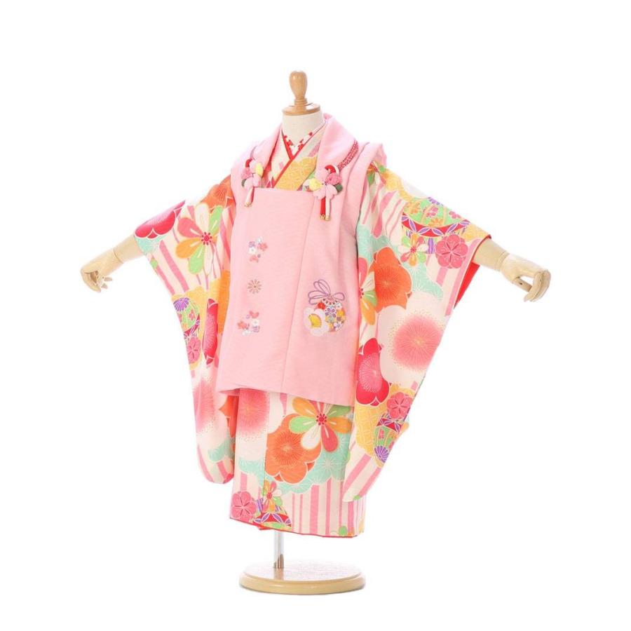 式部浪漫｜七五三着物3歳 女の子(被布)フルセット（ピンク系