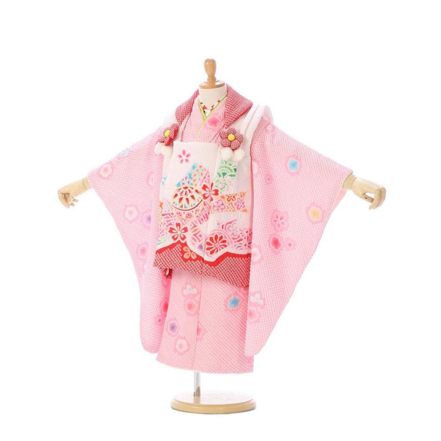 絞り　被布｜七五三着物3歳　女の子(被布)フルセット（ピンク系 ）｜女の子(三歳）｜e-kimono-rental｜05