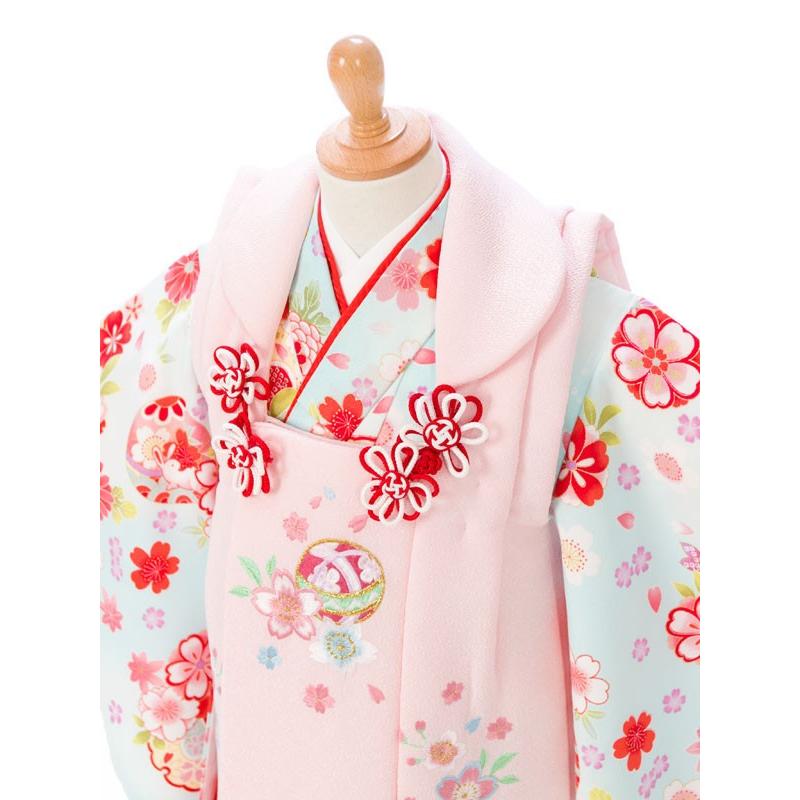 被布着物 ハイクラス｜七五三着物3歳 女の子(被布)フルセット（水色系