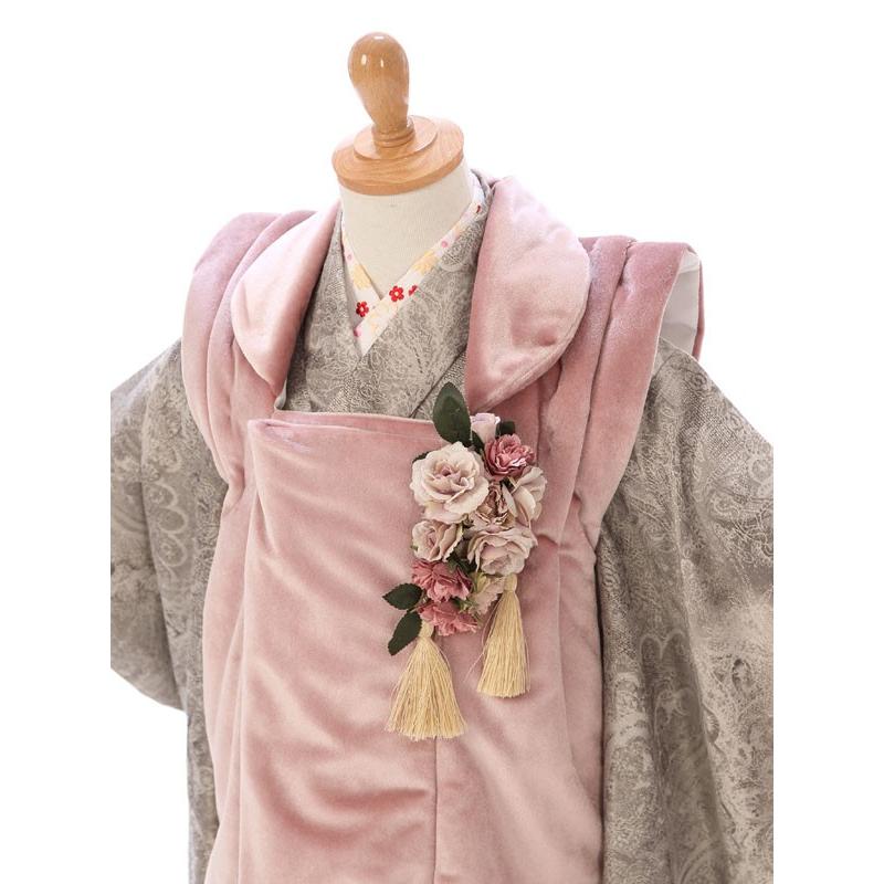 アンティーク調 被布｜七五三着物3歳 女の子(被布)フルセット（ピンク