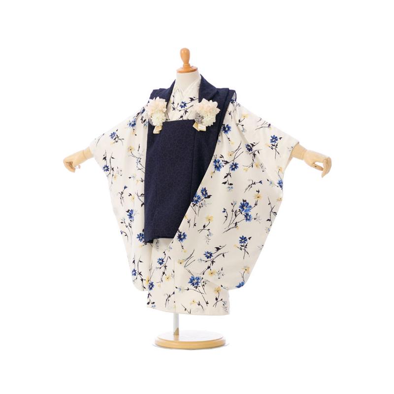 被布セット|90〜100cm|七五三着物3歳|女の子(被布)フルセット(白系