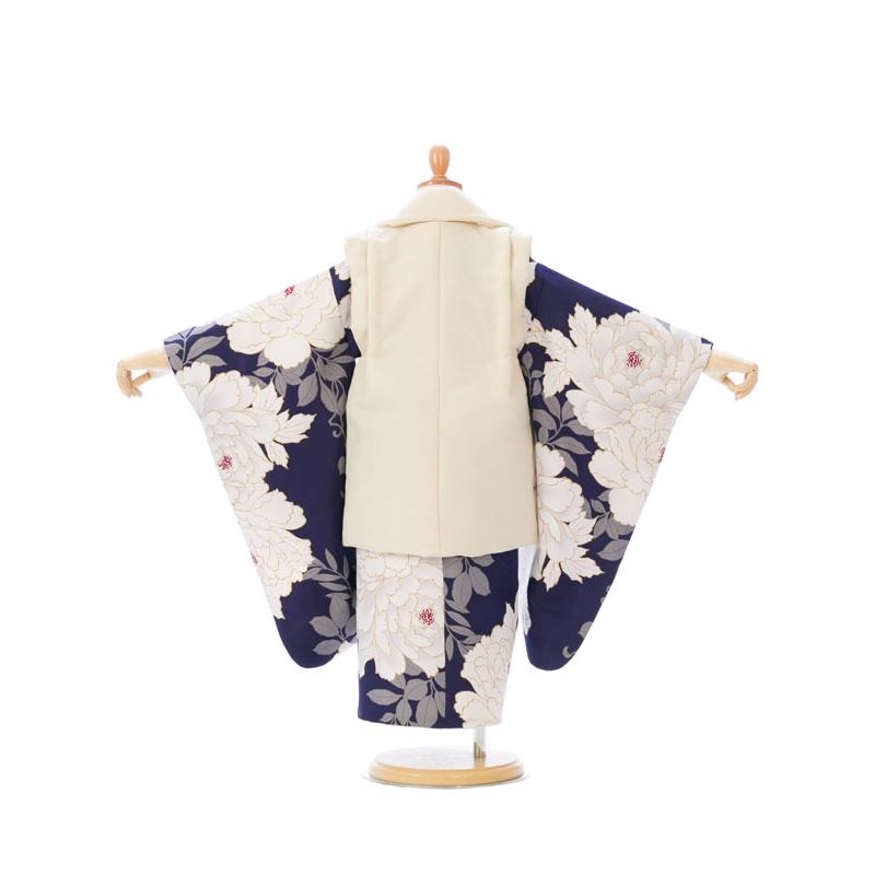 被布着物|95〜105cm|七五三着物3歳　女の子(被布)フルセット(ブルー系 )|女の子(三歳) HAPH648｜e-kimono-rental｜03