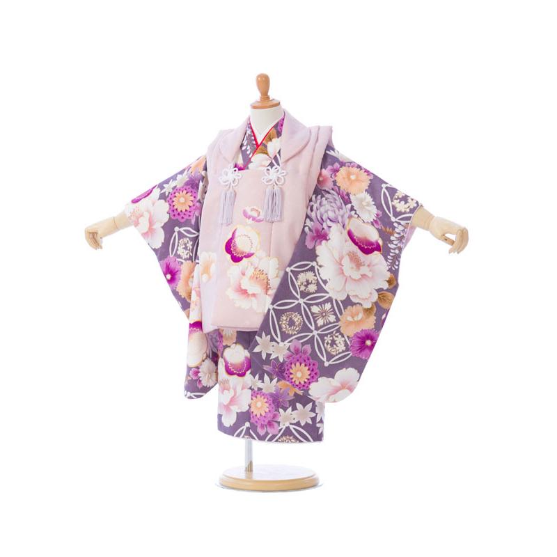 被布セット| 七五三着物3歳 女の子(被布)フルセット(グレー系 )|女の子