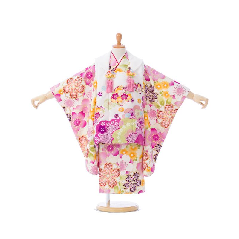 被布着物| 七五三着物3歳 女の子(被布)フルセット(白系 )|女の子(三歳