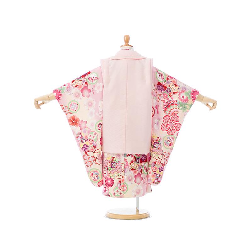 式部浪漫|被布セット|七五三着物3歳 女の子|(被布)フルセット(ピンク系