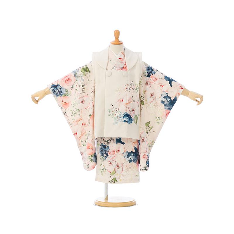 被布セット|姉妹コーデ|90〜100cm|七五三着物3歳|女の子(被布)フル