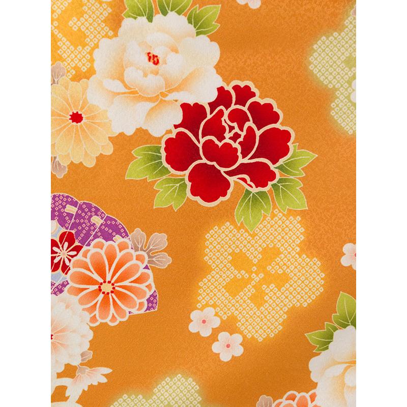 被布セット|花うさぎ|90〜100cm|七五三着物3歳|女の子(被布)フルセット