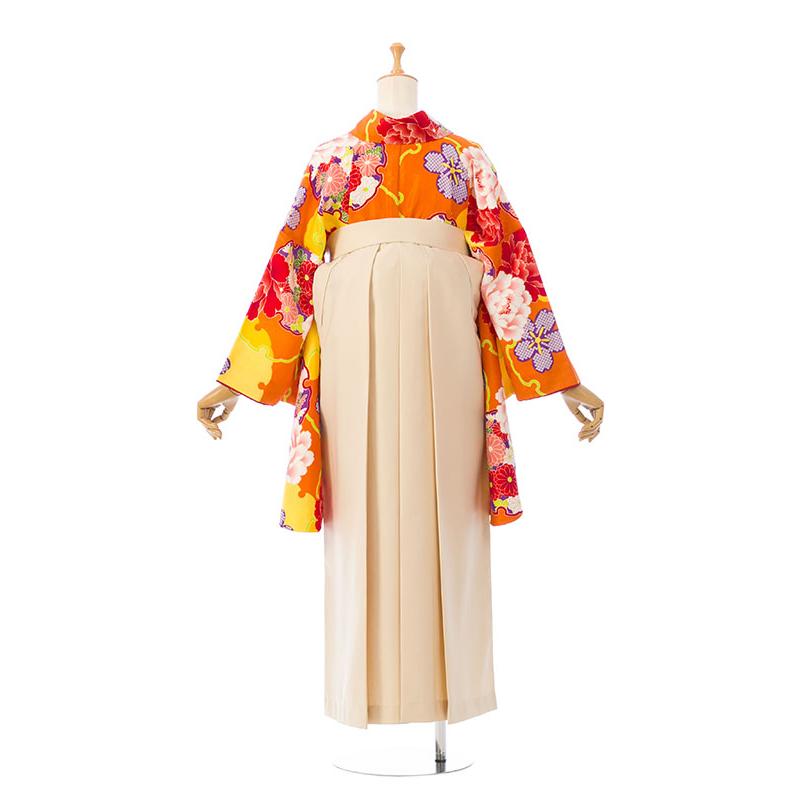 本日限定❗️お値下げしています✨️小学生卒業袴 瑠璃色・オレンジ 145〜160cm 袴レンタル|小学生|卒業式|148〜153cm|卒業袴セット(オレンジ系
