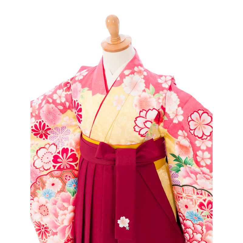 卒園袴|110〜120cm|卒園式袴レンタルフルセット(イエロー系)|女の子(卒