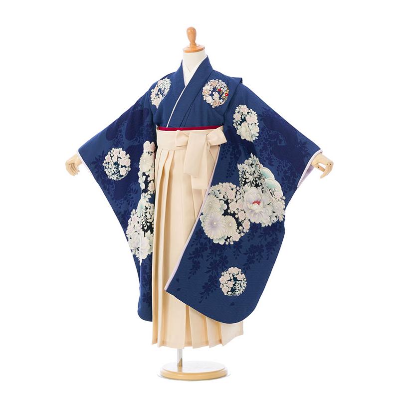 卒園袴|NATURAL BEAUTY|110〜120cm|卒園式袴レンタルフルセット(ブルー