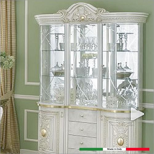 イタリア家具 レオナルド キャビネット3ドア 飾り棚 組立式 輸入家具