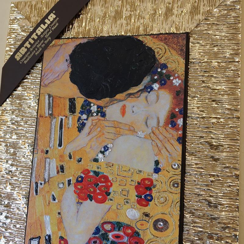 絵画 インテリア イタリア製 クリムト 画 接吻 The Kiss 送料無料