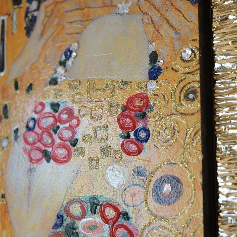 絵画 インテリア イタリア製 クリムト 画 接吻 The Kiss 送料無料