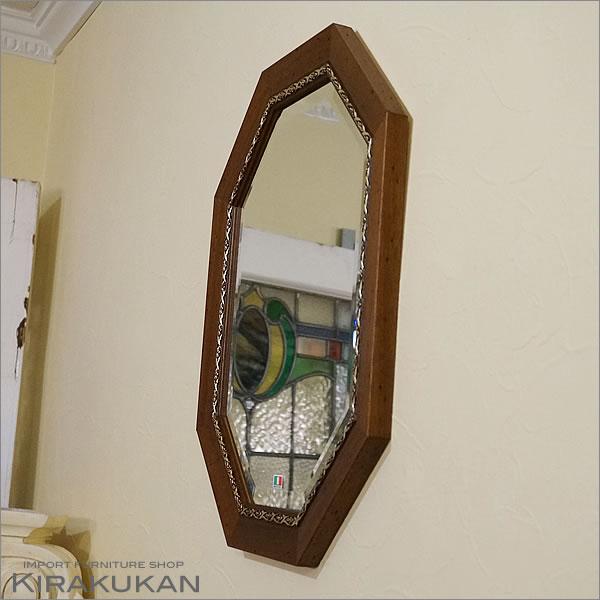 お値下げ‼️イタリア製 アンティーク八角鏡　木製ミラー 楽天市場】イタリア製八角ミラー 八角鏡 八角形 鏡 木製 風水