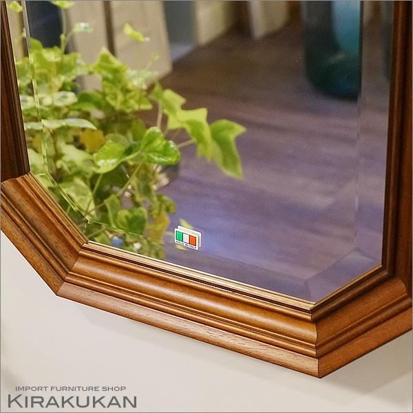 姿見 全身鏡 姿見 イタリア製 壁掛け ミラー 8角形 インテリア アンティーク イタリア製 姿見ミラー 鏡 壁掛け 全身 八角ミラー シンプル