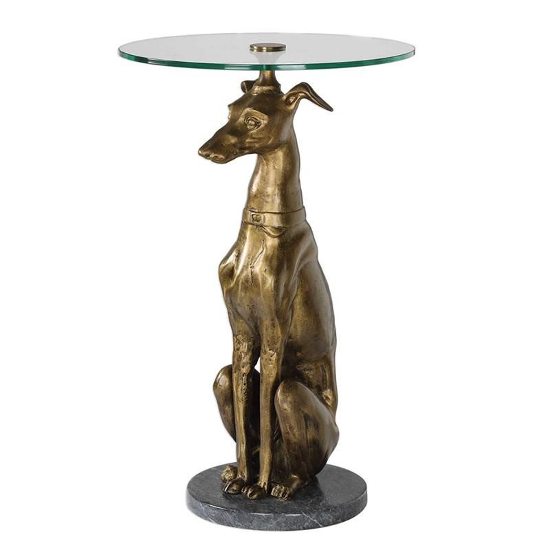 Uttermost Toby Accent Table アクセントテーブル グレイハウンド犬 大理石 犬の置物 輸入家具 雑貨の専門店 E木楽館 通販 Yahoo ショッピング