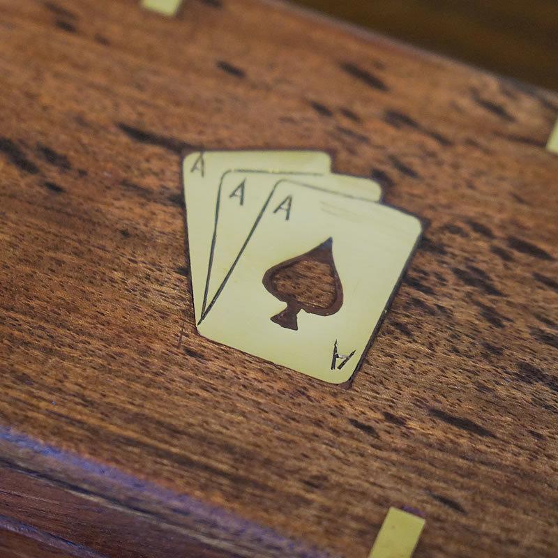 トランプ カード 箱入り ブラス飾り 置物 トランプケース 木製 おしゃれ 輸入家具 雑貨の専門店 E木楽館 通販 Yahoo ショッピング