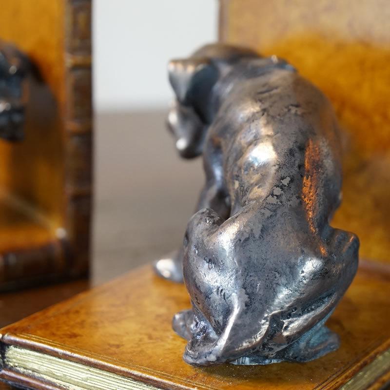 イギリス製 ブックエンド ボクサー犬 ブック型 置物 ドッグ オブジェ