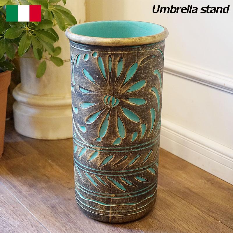 イタリア製 陶器製 傘立て カポディモンテ 約50センチ イタリア製 陶器