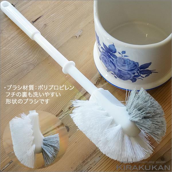 生活雑貨 お得な トイレポット＆トイレブラシ セット 陶器 ロイヤル