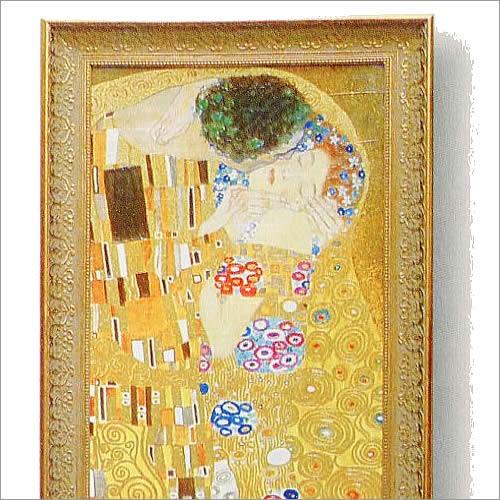 グスタフ クリムト 絵画 「ザ キッス」GK-18001 特殊ゲル加工 壁掛け 額入り 送料無料 おしゃれ アートの画像