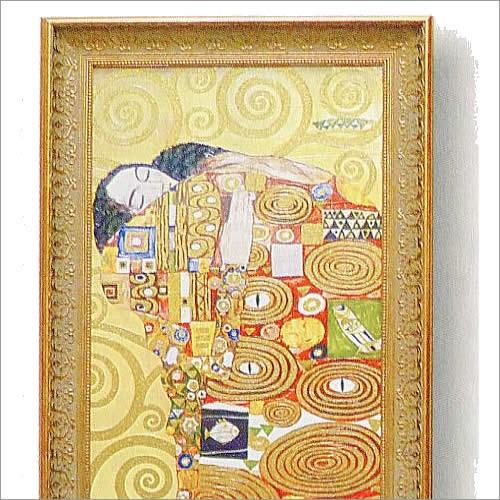 グスタフ クリムト 絵画 「抱擁」GK-18002 特殊ゲル加工 壁掛け 額入り 送料無料 おしゃれ アートの画像