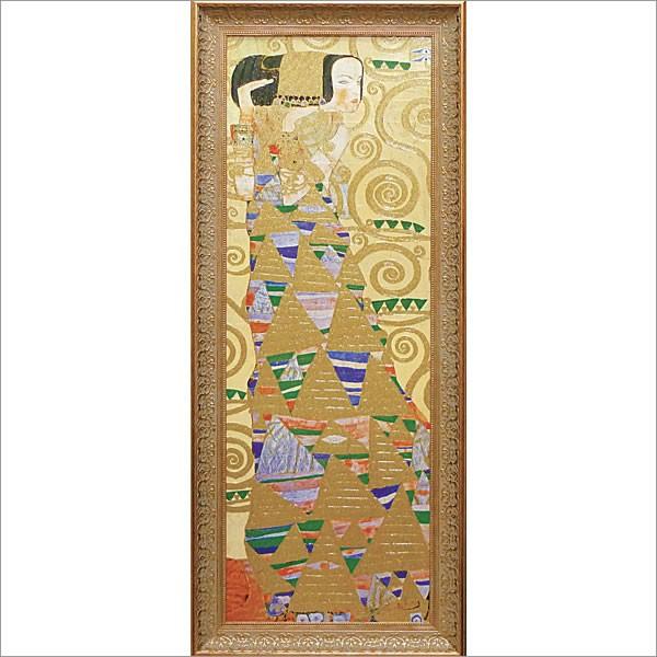 グスタフ クリムト 絵画 「期待」GK-18004 特殊ゲル加工 壁掛け 額入り 送料無料 おしゃれ アートの画像