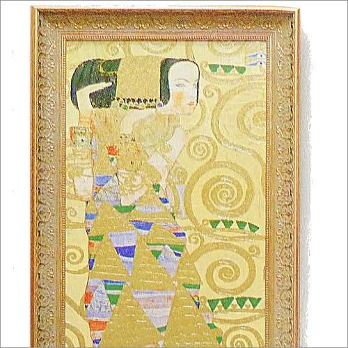 グスタフ クリムト 絵画 「期待」GK-18004 特殊ゲル加工 壁掛け 額入り 送料無料 おしゃれ アートの画像