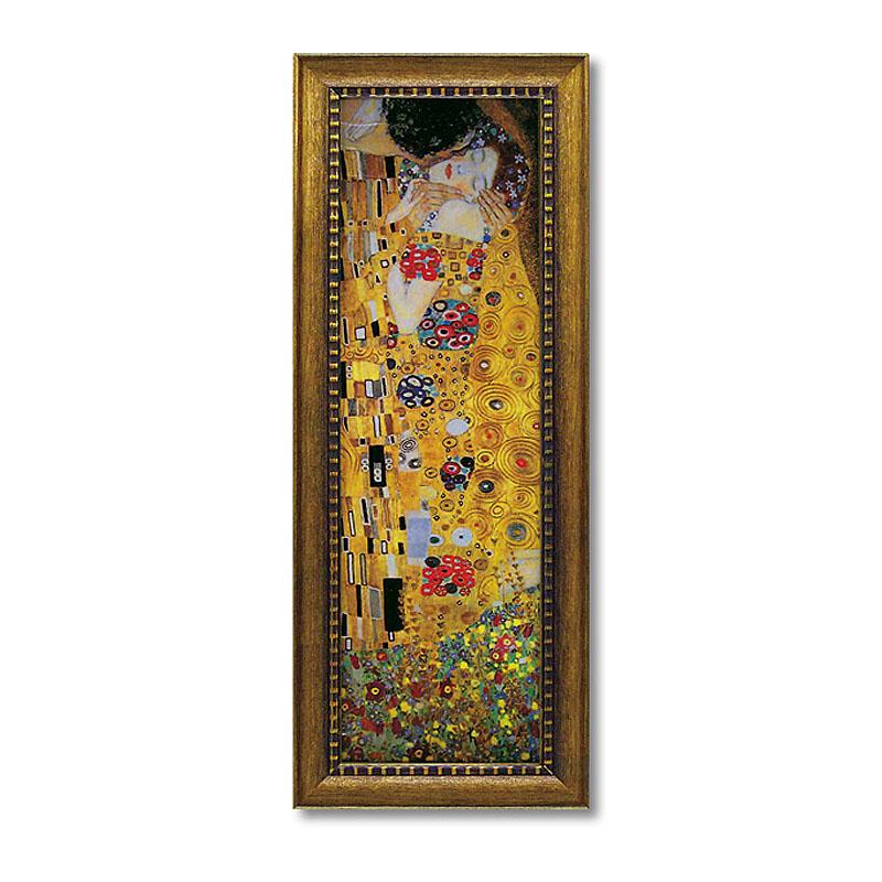 グスタフ クリムト 絵画 Klimt「ザ キス」MW-18081 特殊ゲル加工 壁掛け 額入り 送料無料 おしゃれ アートの画像