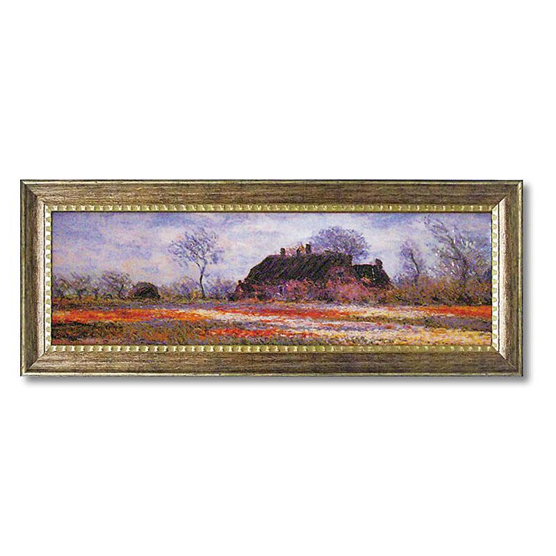 アート 絵画 インテリア モネ monet「チューリップフィールド アット サッセンハイム」MW-18089 特殊ゲル加工 送料無料 おしゃれの画像