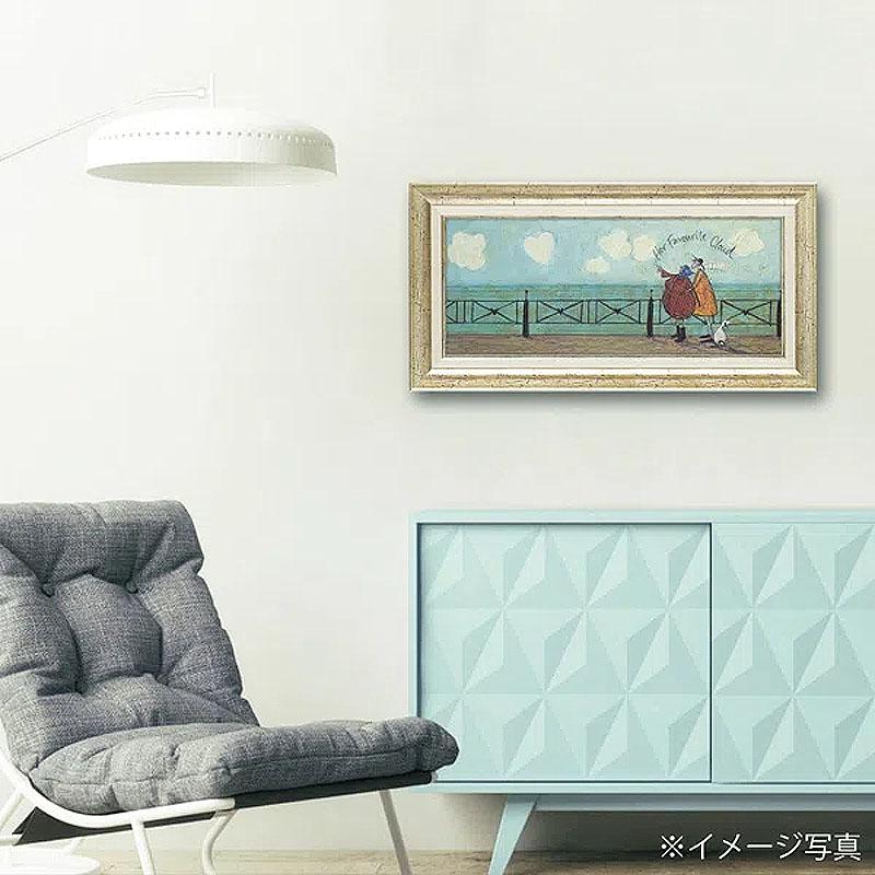 インテリア 絵画 サムトフト 「 彼女の好きなハート雲 」 63.5 × 32.5