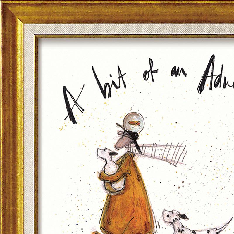 インテリア 絵画 サムトフト 絵画 「 ほんの少しの冒険 」 Gel加工 Sam Toft 額絵 インテリア 壁掛け 額入り ポスター 海 インテリア雑貨_1