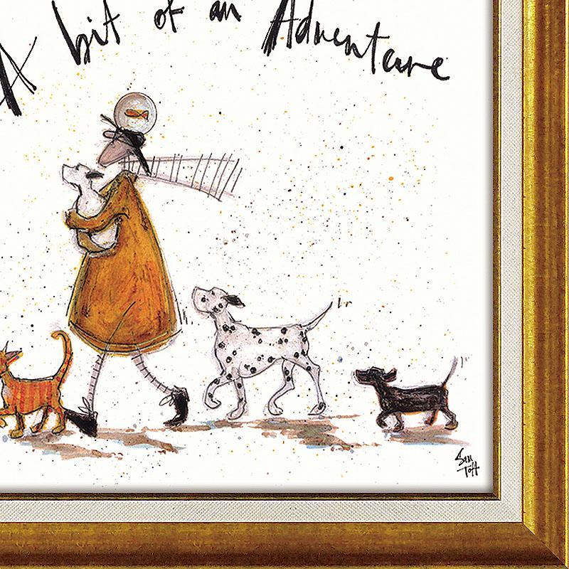 インテリア 絵画 サムトフト 絵画 「 ほんの少しの冒険 」 Gel加工 Sam Toft 額絵 インテリア 壁掛け 額入り ポスター 海 インテリア雑貨_2