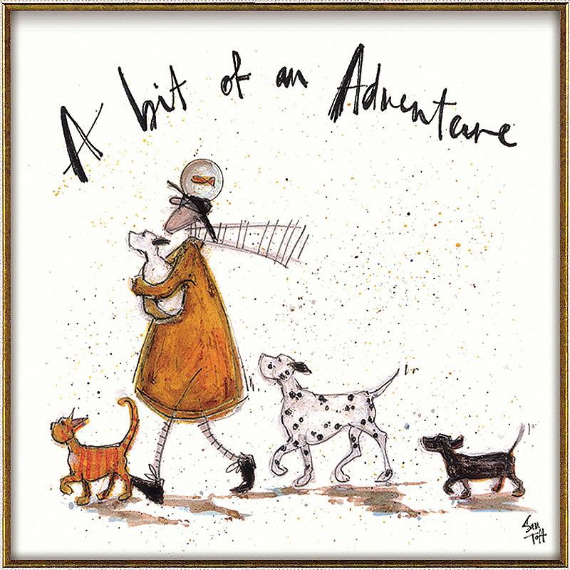 インテリア 絵画 サムトフト 絵画 「 ほんの少しの冒険 」 Gel加工 Sam Toft 額絵 インテリア 壁掛け 額入り ポスター 海 インテリア雑貨_3