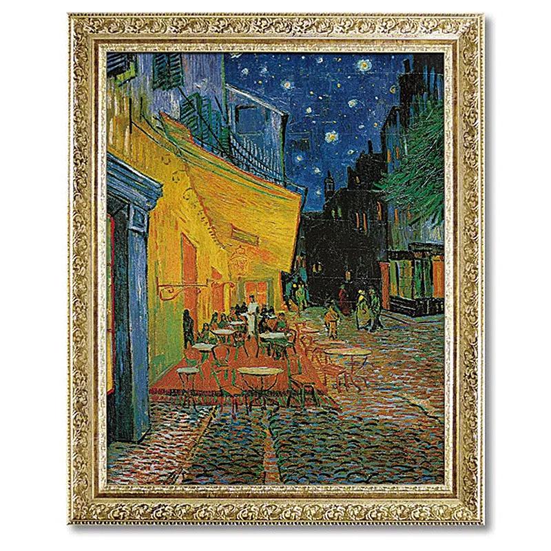 ゴッホ 夜のカフェ 額装 絵画 複製 名画 インテリア 壁掛け 絵画 インテリア ゴッホ 名画「 夜のカフェテラス 」 Gogh オランダ
