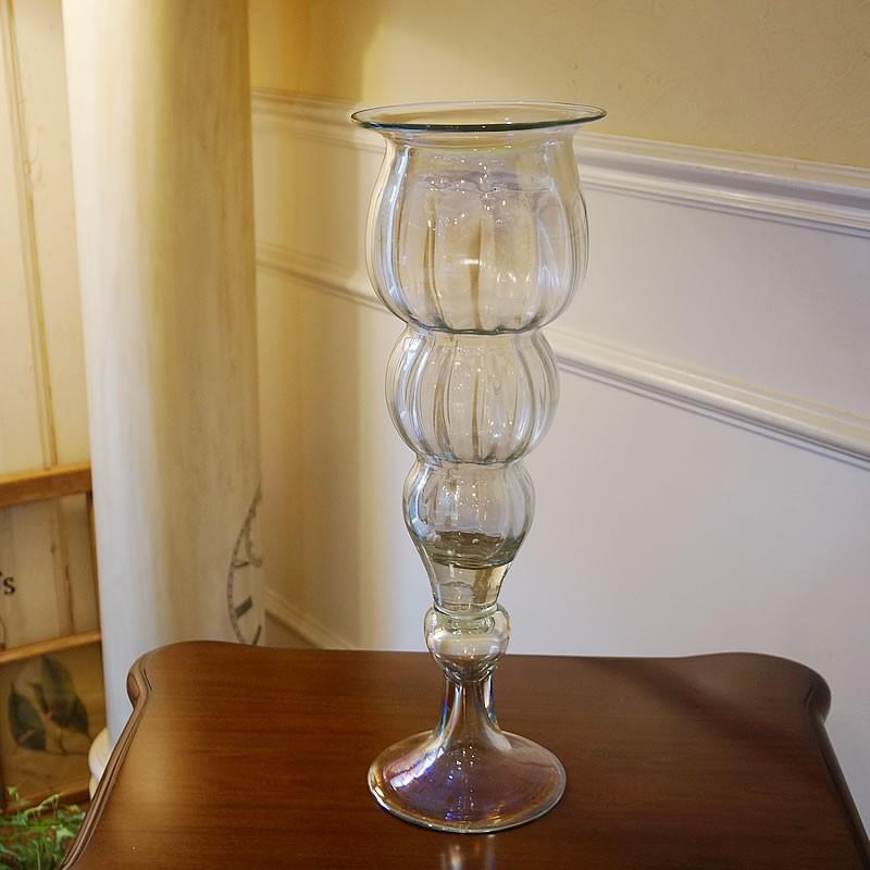 花瓶 94％以上節約 フラワーべース 品質一番の おしゃれ オーロラ Aurora ガラス クリアベースM CGD-48 オブジェ調