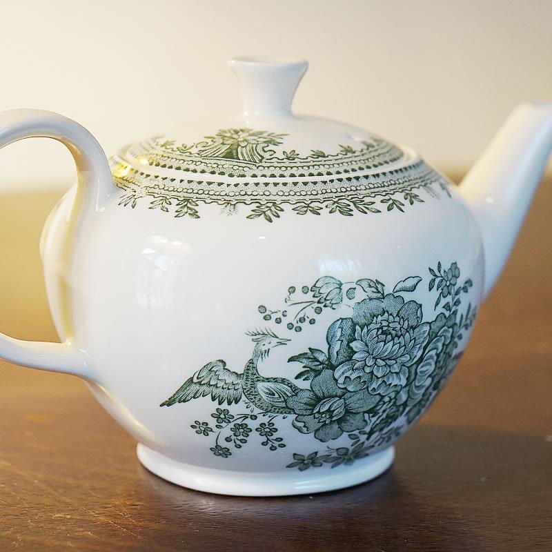 Burleighバーレイ　アジアティックフェザンツ キッチン用具ポット 希少品！ BURLEIGH グリーン アジアティック フェザンツ バーレイ社